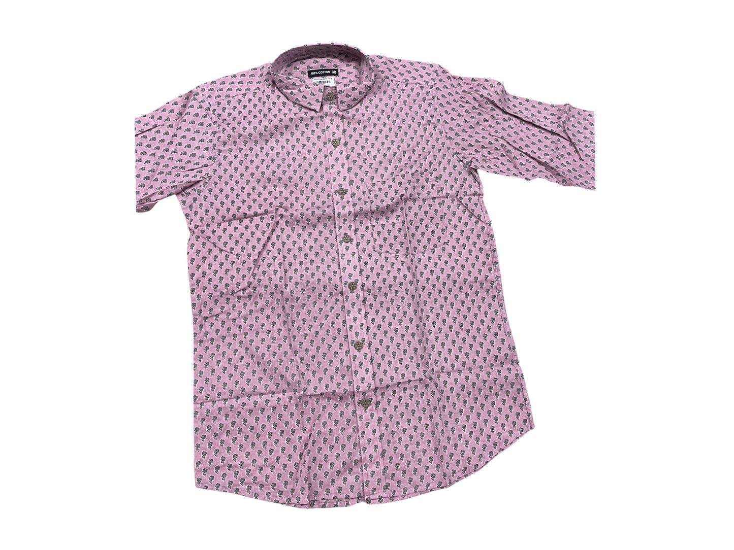 Southloom Jaipur Pure Cotton Block Printed Shirt for Men (Medium)