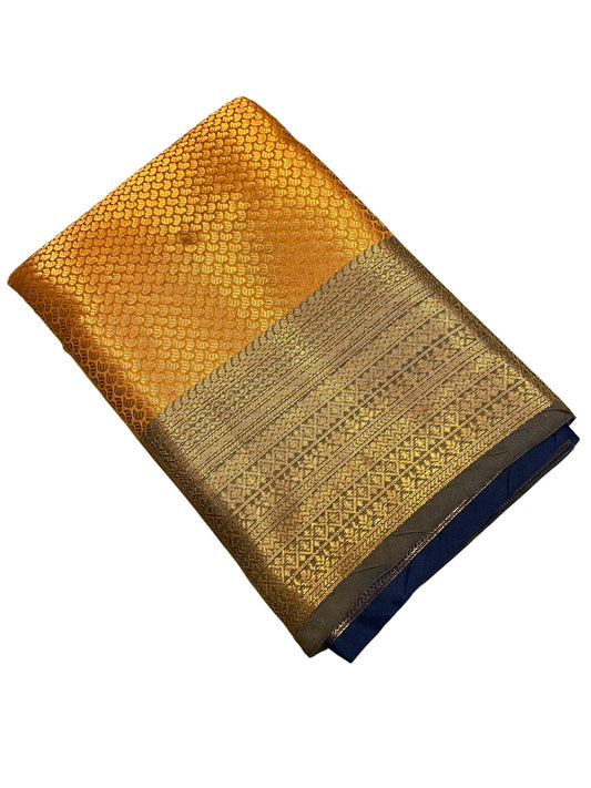 Southloom Semi Silk Brocade Bridal Saree With Woven Borders