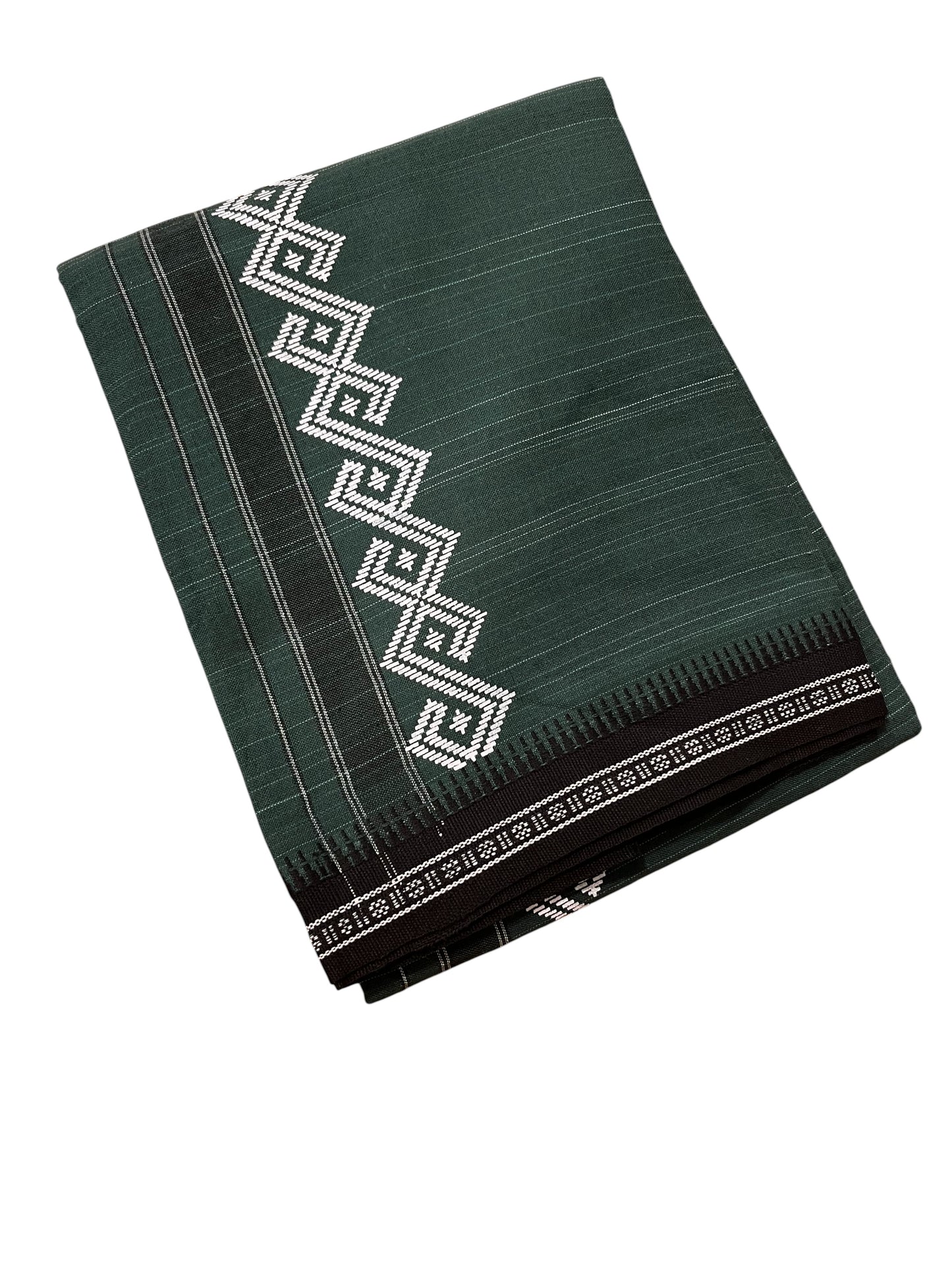 Southloom Green Printed Single Mundu / Otta Mundu / Lungi (South Indian Kerala Dhoti)