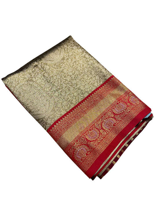 Southloom Semi Silk Saree with Woven Work on Body and Borders