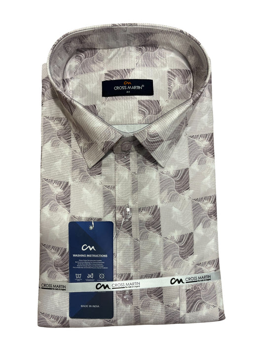 Southloom Pure Cotton Brown Printed Shirt (44 FS)