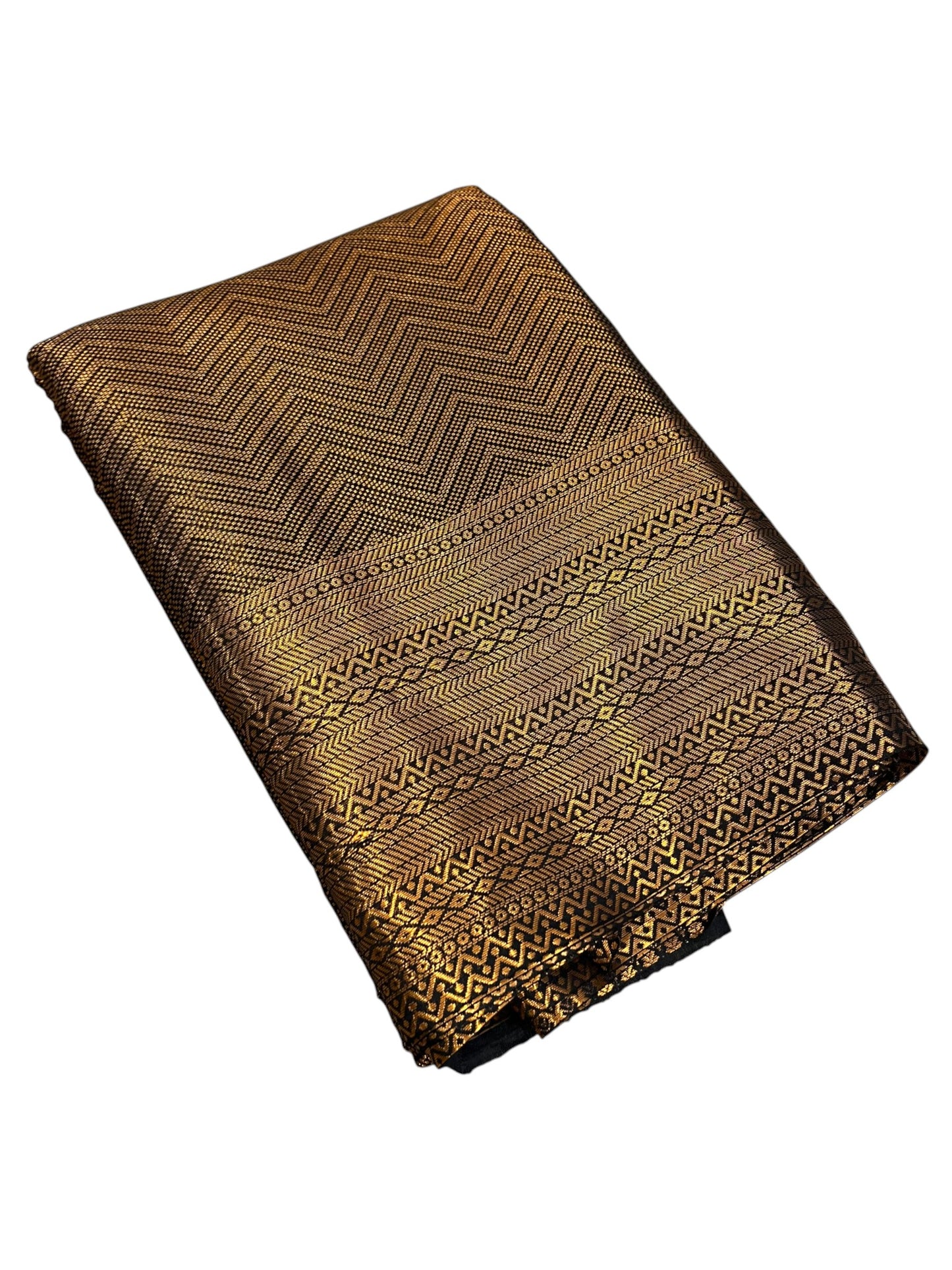 Southloom Premium Semi Silk Zari Work Brocade Saree in Bridal Black with Matching Pallu