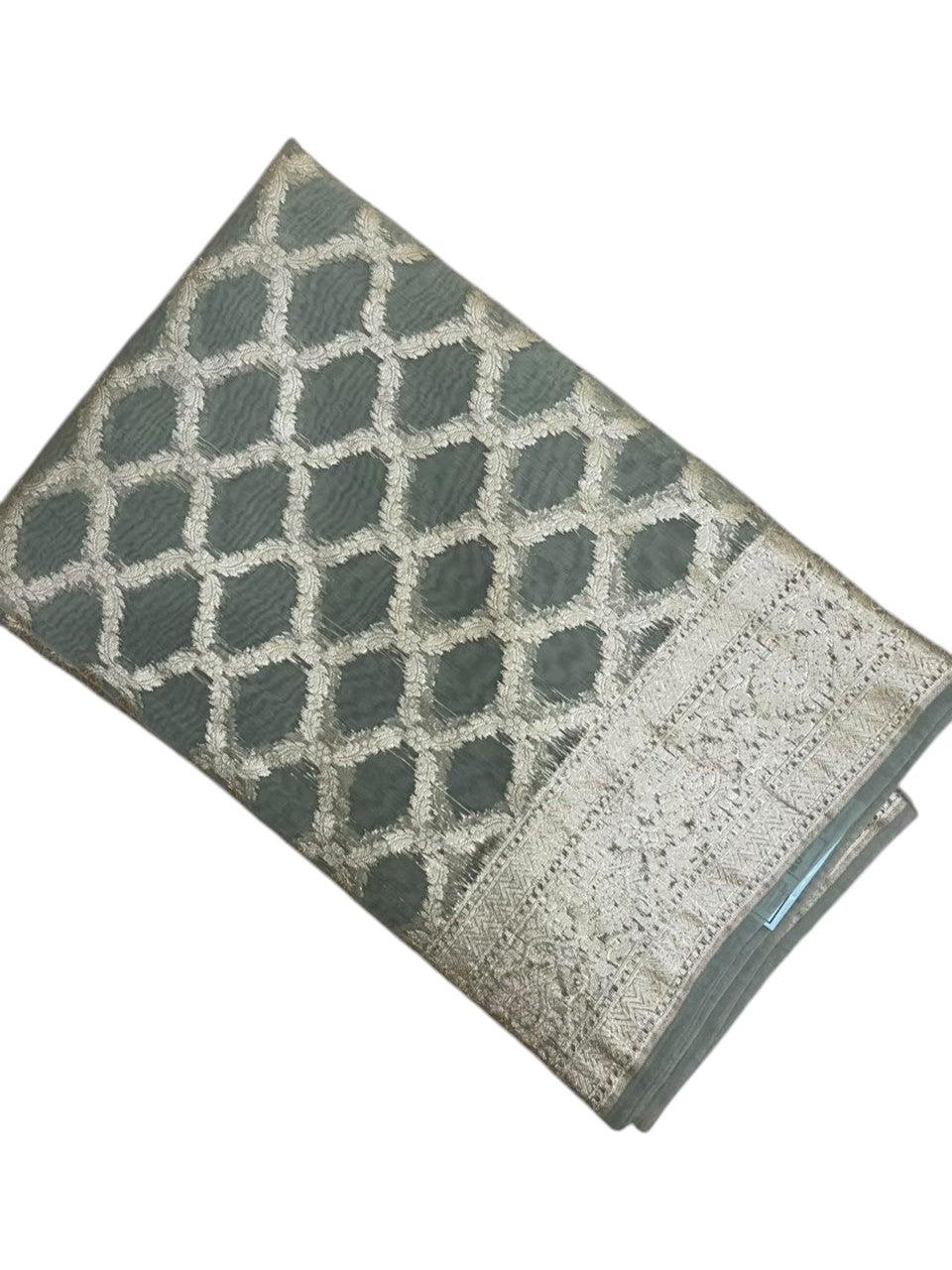 Southloom Cotton Banarasi Silk Saree with Woven Work on Body and Borders
