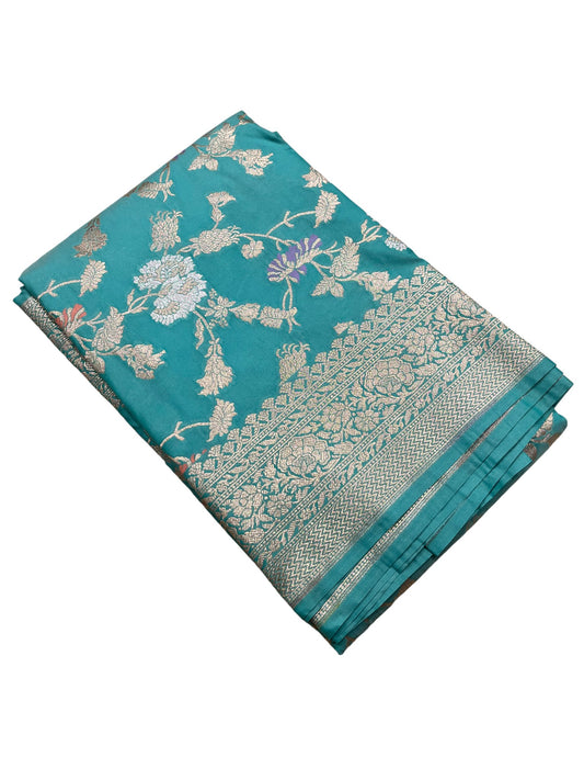 Southloom Pure Banarasi Silk Saree with Woven Work on Body and Borders
