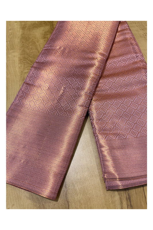 Southloom Premium Semi Silk Zari Work Brocade Saree in Bridal Violet with Matching Pallu