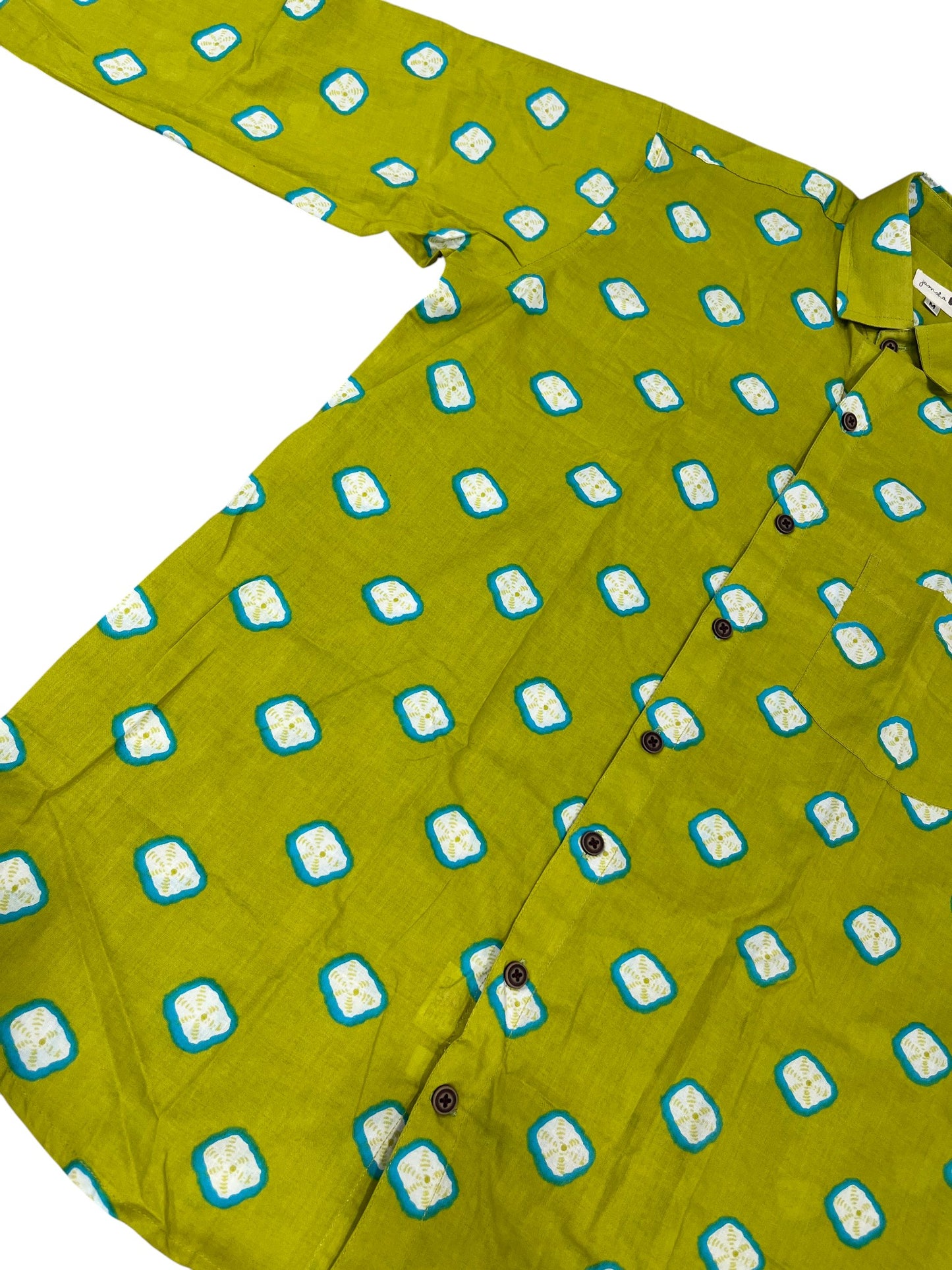 Southloom Jaipur Pure Cotton Block Printed Shirt for Men (Medium)