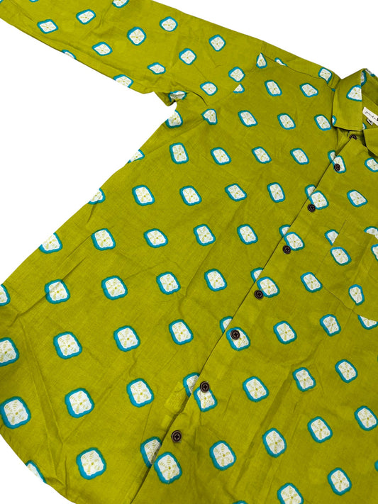 Southloom Jaipur Pure Cotton Block Printed Shirt for Men (Medium)