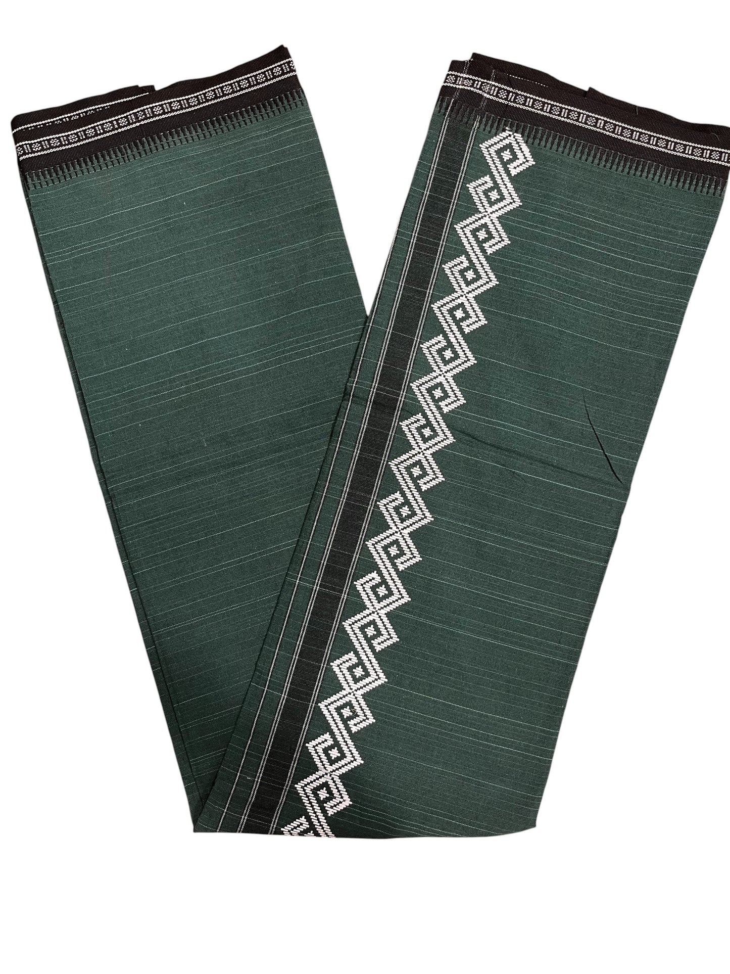 Southloom Green Printed Single Mundu / Otta Mundu / Lungi (South Indian Kerala Dhoti)