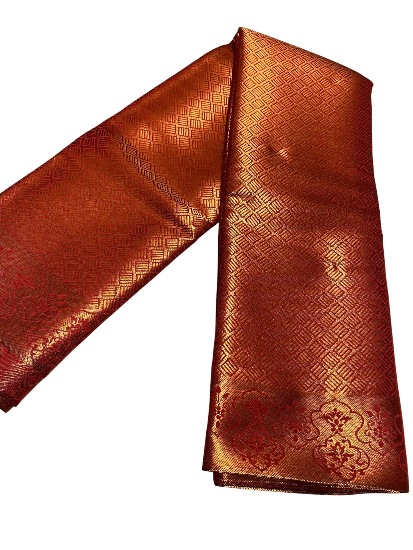 Southloom Premium Semi Silk Zari Work Brocade Saree in Bridal Red with Matching Pallu