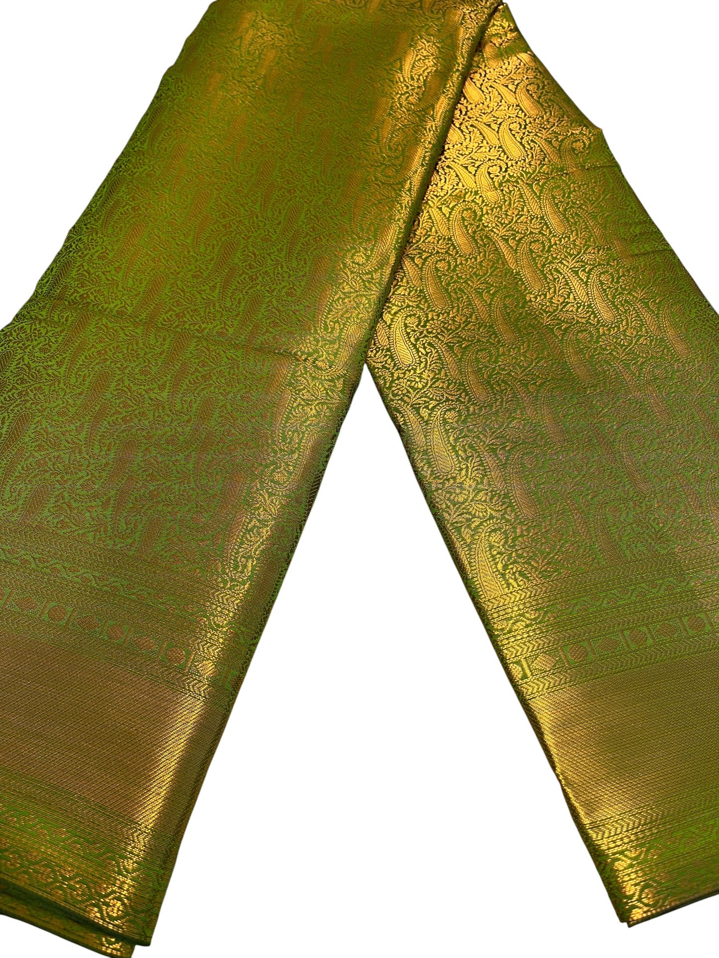 Southloom Premium Semi Silk Zari Work Brocade Saree in Bridal Green with Matching Pallu