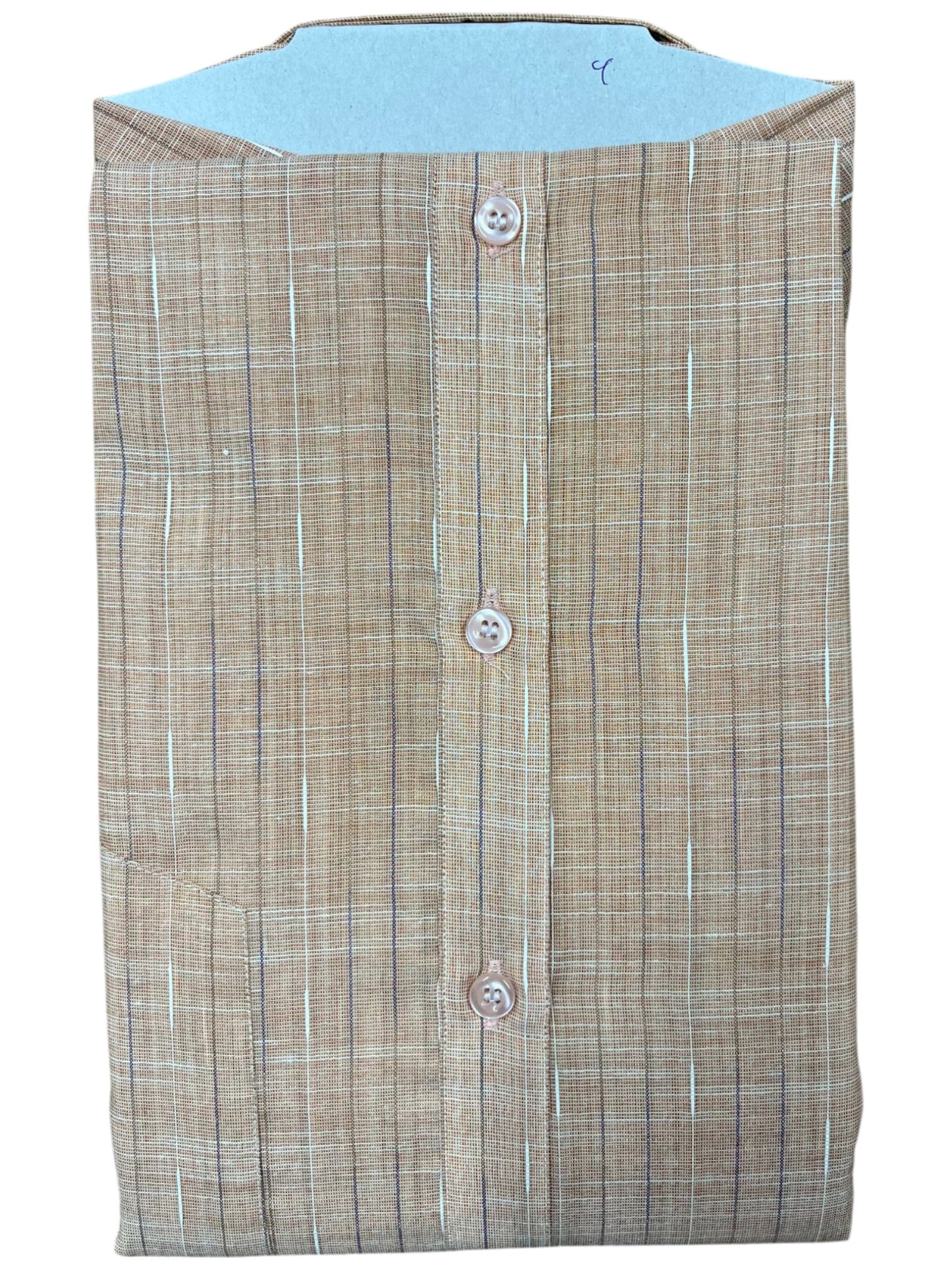 Southloom Pure Cotton Brown Plain Shirt SLSHIRT 46 HS