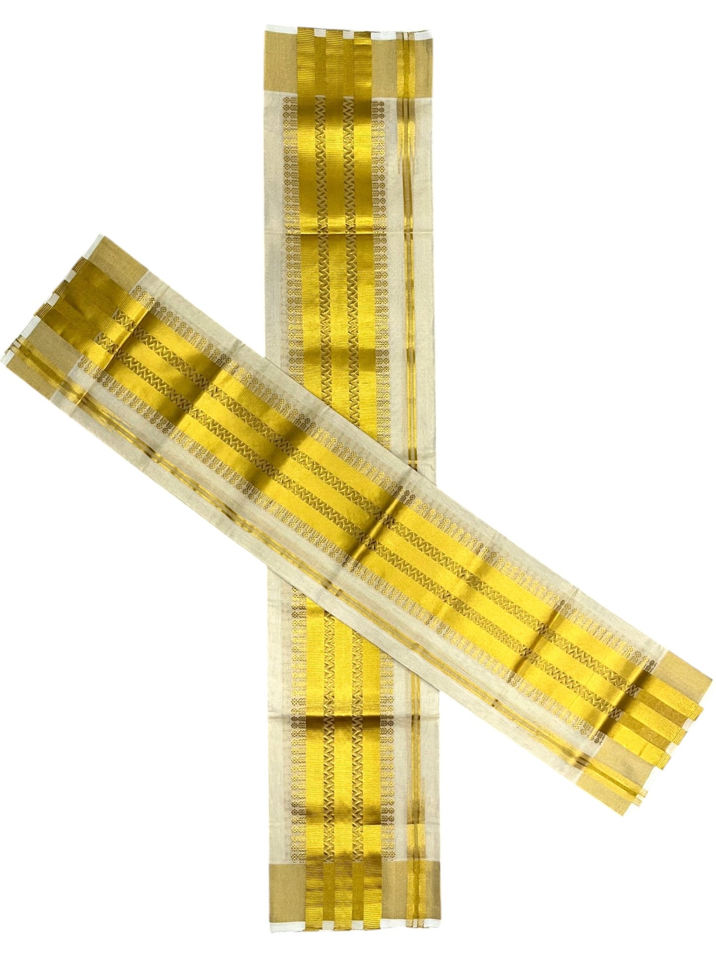 Southloom Premium Tissue Handloom Set Mundu with Chuttikara Kasavu Border (2.80 Mtr) SL632