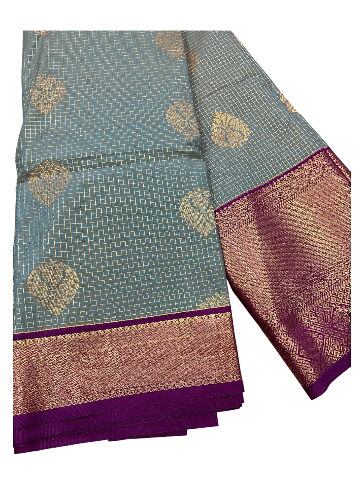 Southloom Banarasi Semi Silk Saree with Woven Work on Body (Green)