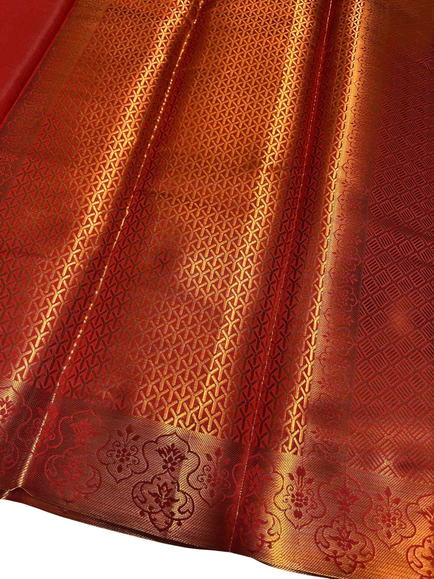 Southloom Premium Semi Silk Zari Work Brocade Saree in Bridal Red with Matching Pallu