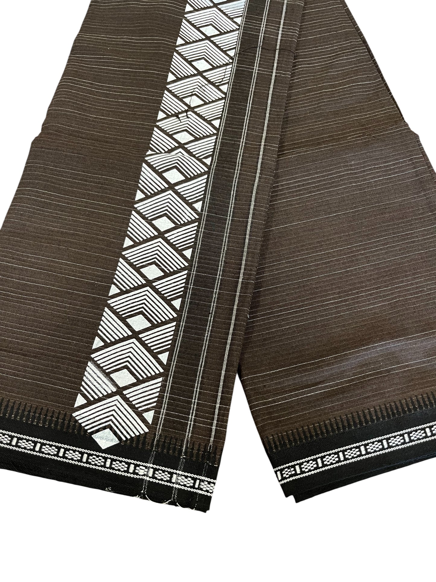 Southloom Brown Printed Single Mundu / Otta Mundu / Lungi (South Indian Kerala Dhoti)