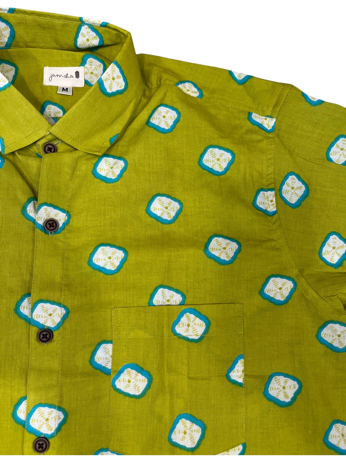 Southloom Jaipur Pure Cotton Block Printed Shirt for Men (Medium)