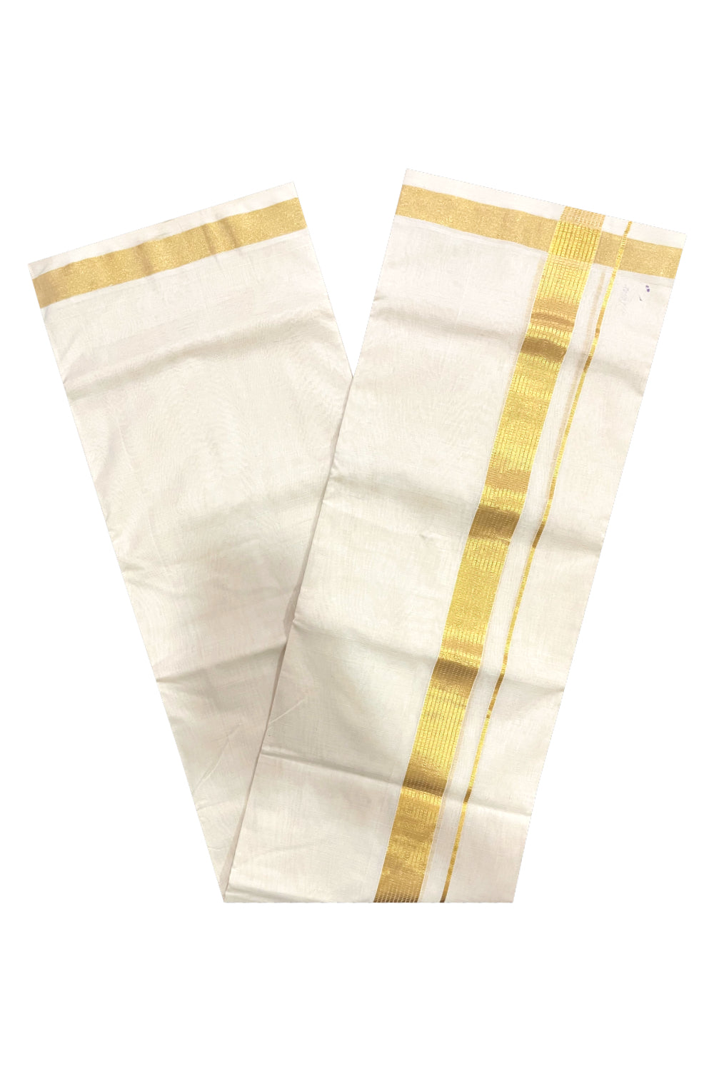 Southloom Premium Balaramapuram Unakkupaavu Handloom Kasavu Mundu (South Indian Kerala Dhoti)