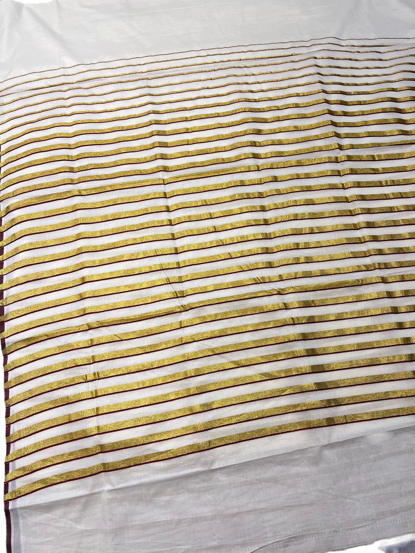 Southloom Puliyilakkara Brown and Gold Kasavu Kerala Saree with Woven Blouse