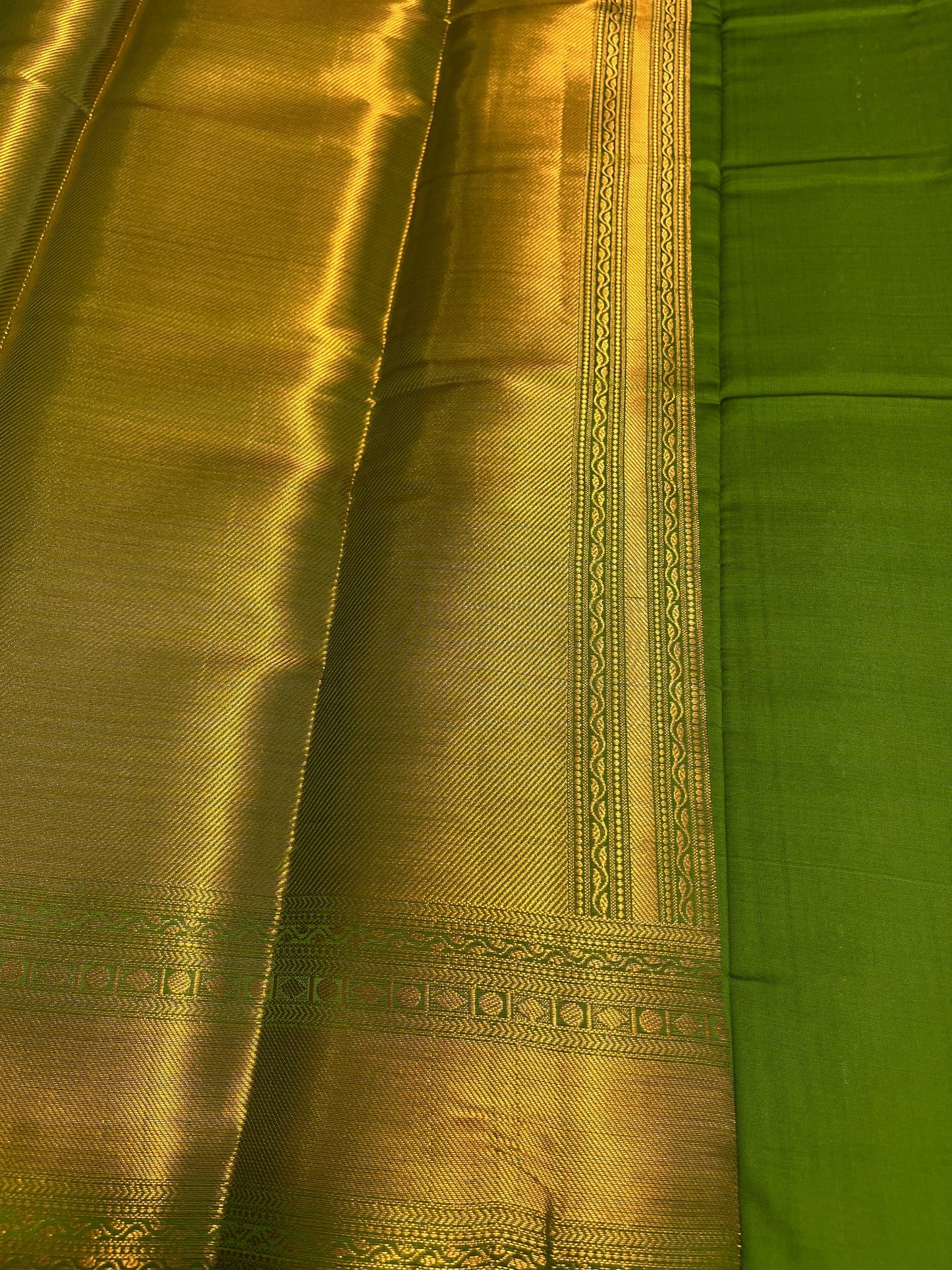 Southloom Premium Semi Silk Zari Work Brocade Saree in Bridal Green with Matching Pallu
