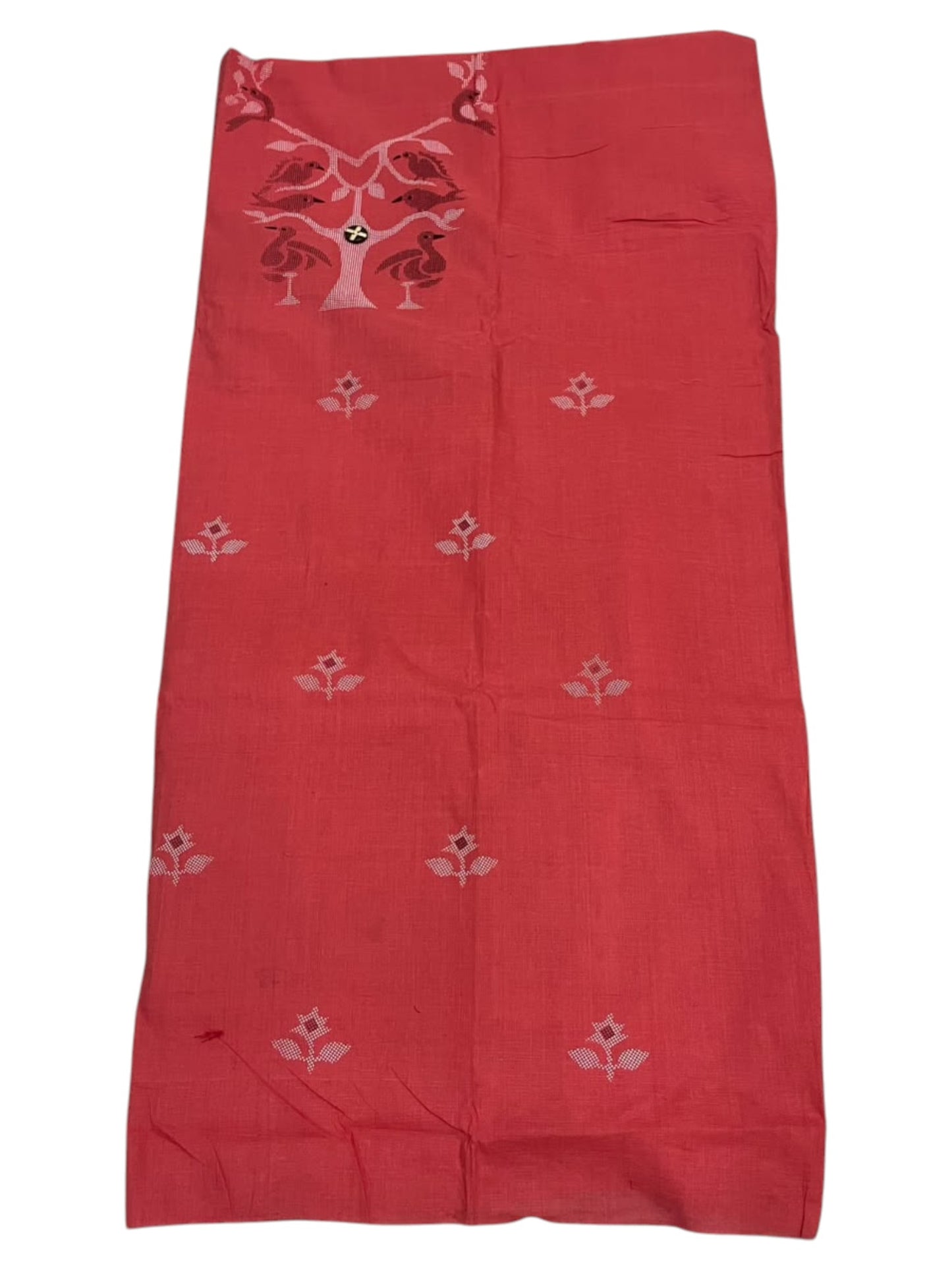 Southloom™ Cotton  3 Piece peach Salwar Material with printed design