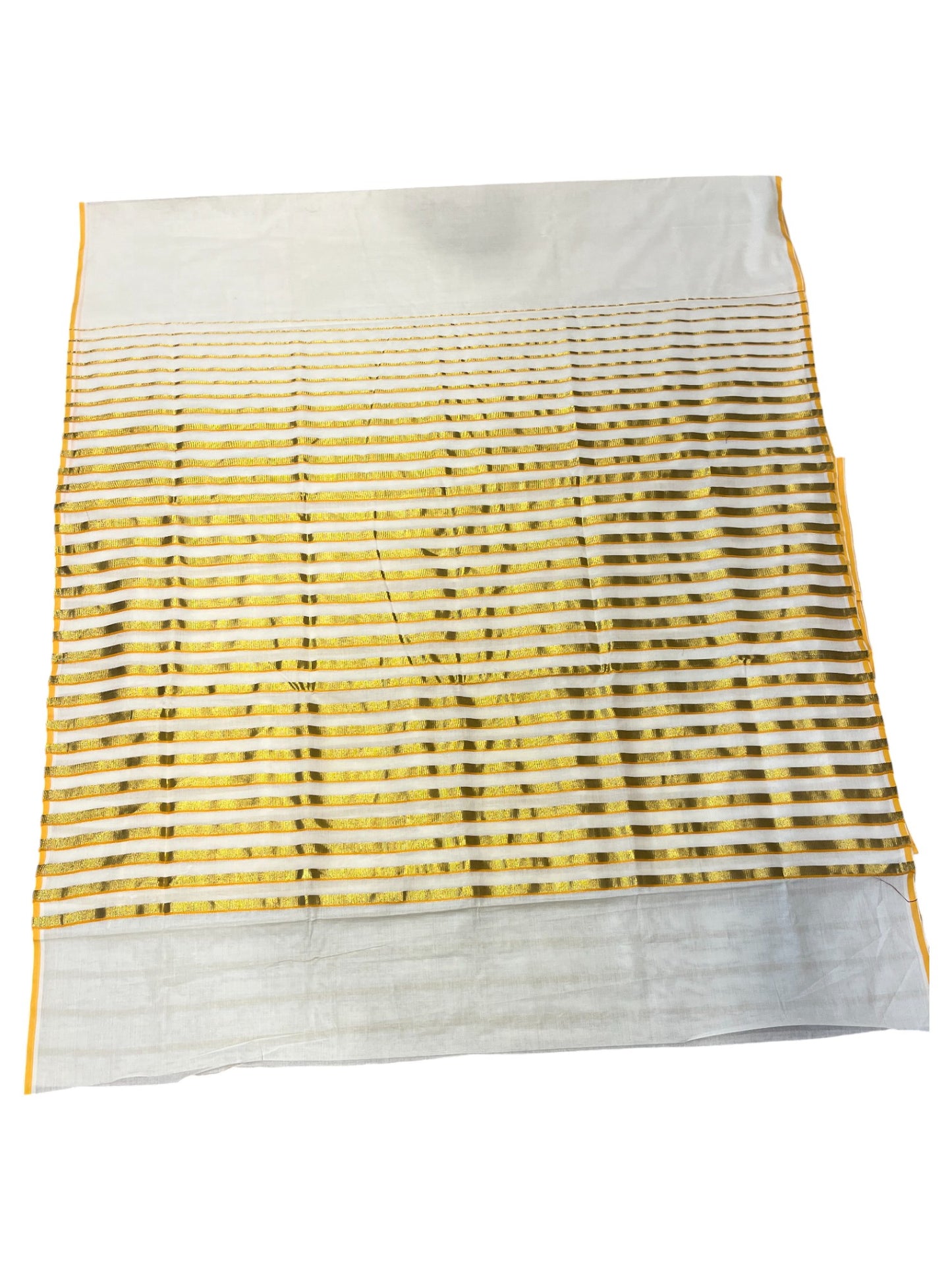 Southloom Puliyilakkara Yellow and Gold Kasavu Kerala Saree with Woven Blouse