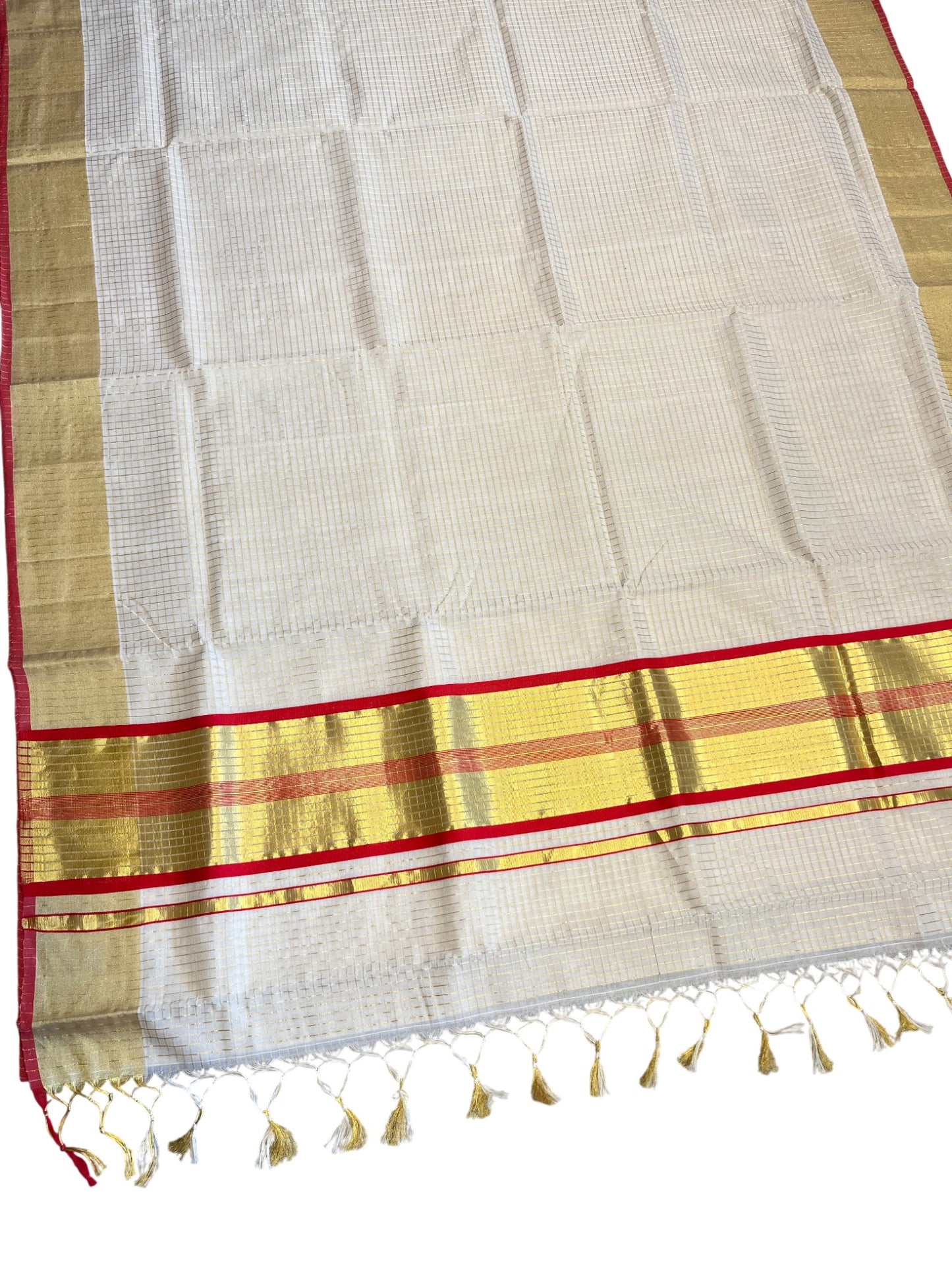 Southloom Super Premium Balaramapuram Unakkupaavu Handloom Cotton Saree with Micro Check on Body