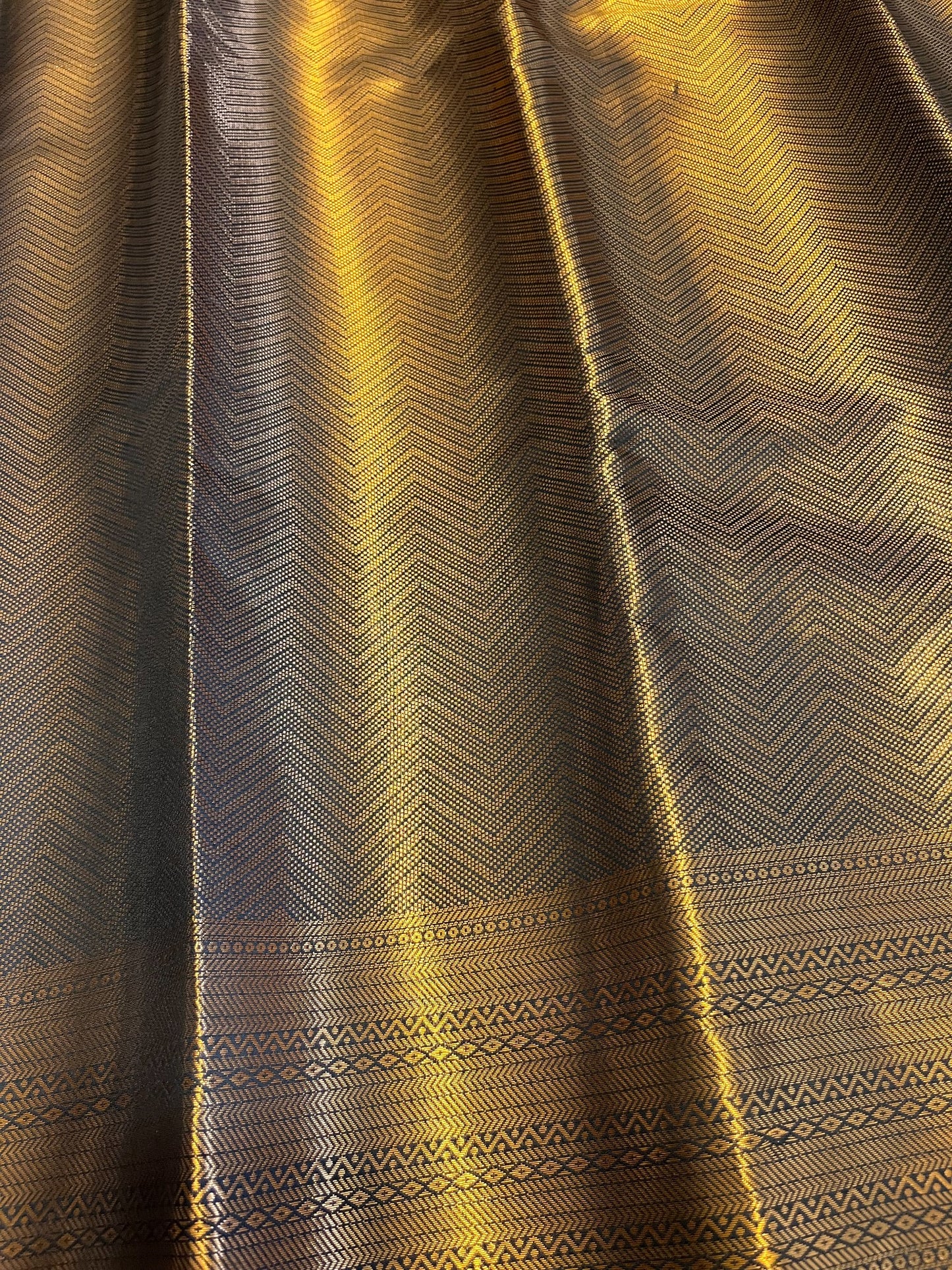 Southloom Premium Semi Silk Zari Work Brocade Saree in Bridal Black with Matching Pallu