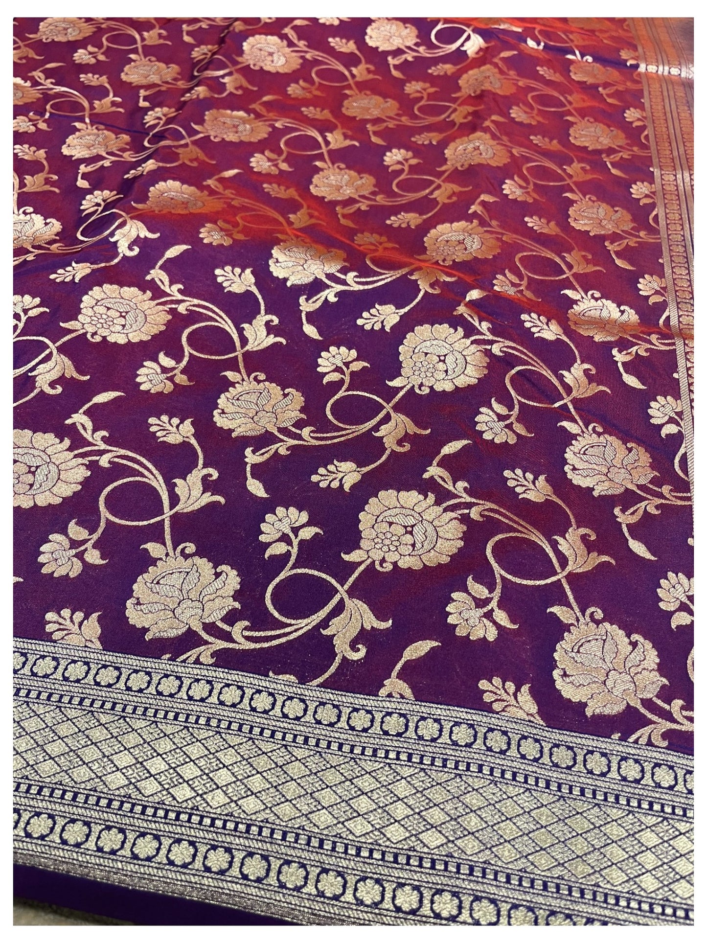 Southloom  Banarasi Silk Saree with Woven Work on Body and Borders(Blue)