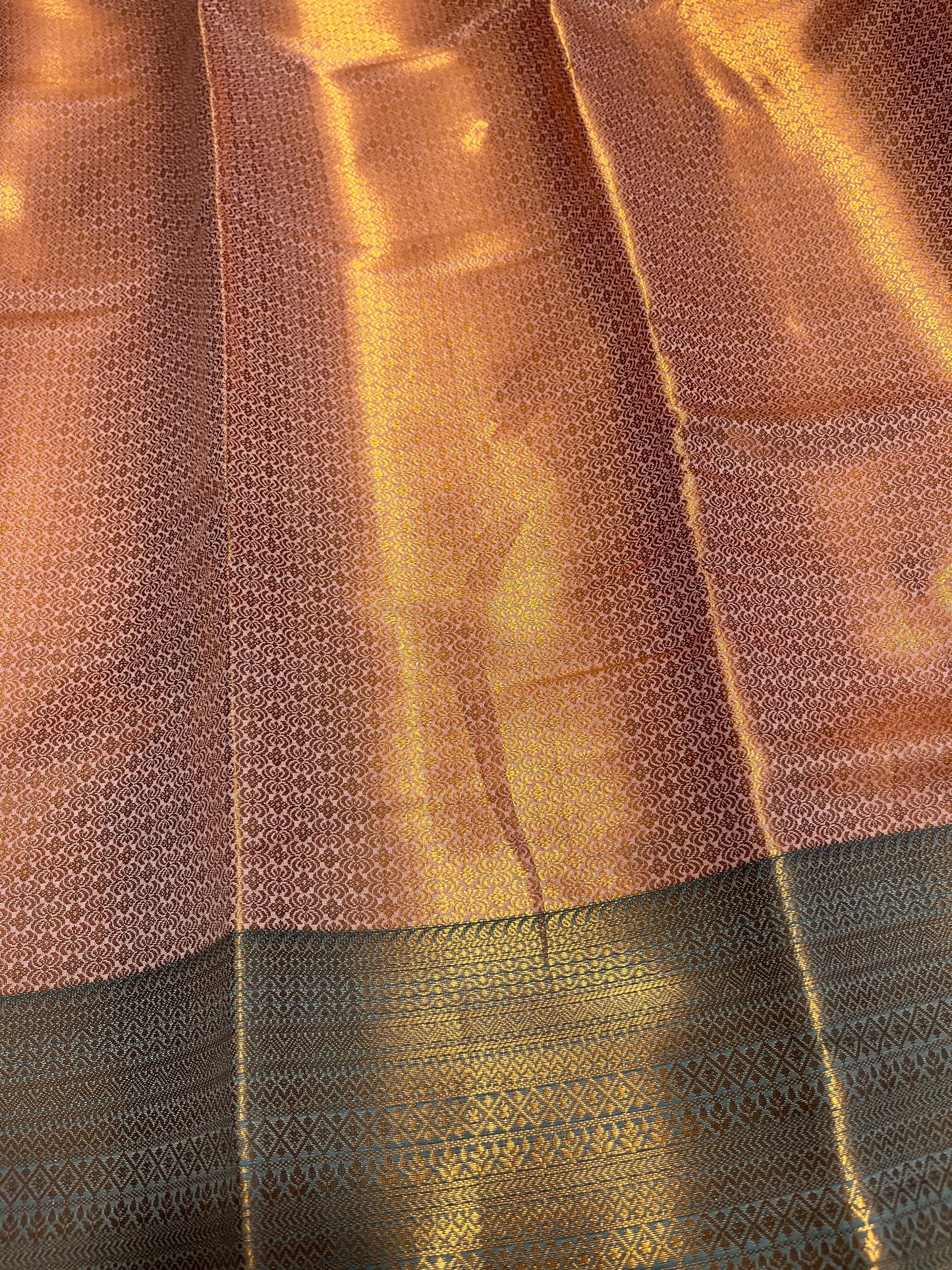 Southloom Premium Semi Silk Zari Work Brocade Saree in Bridal Peach with Matching Pallu