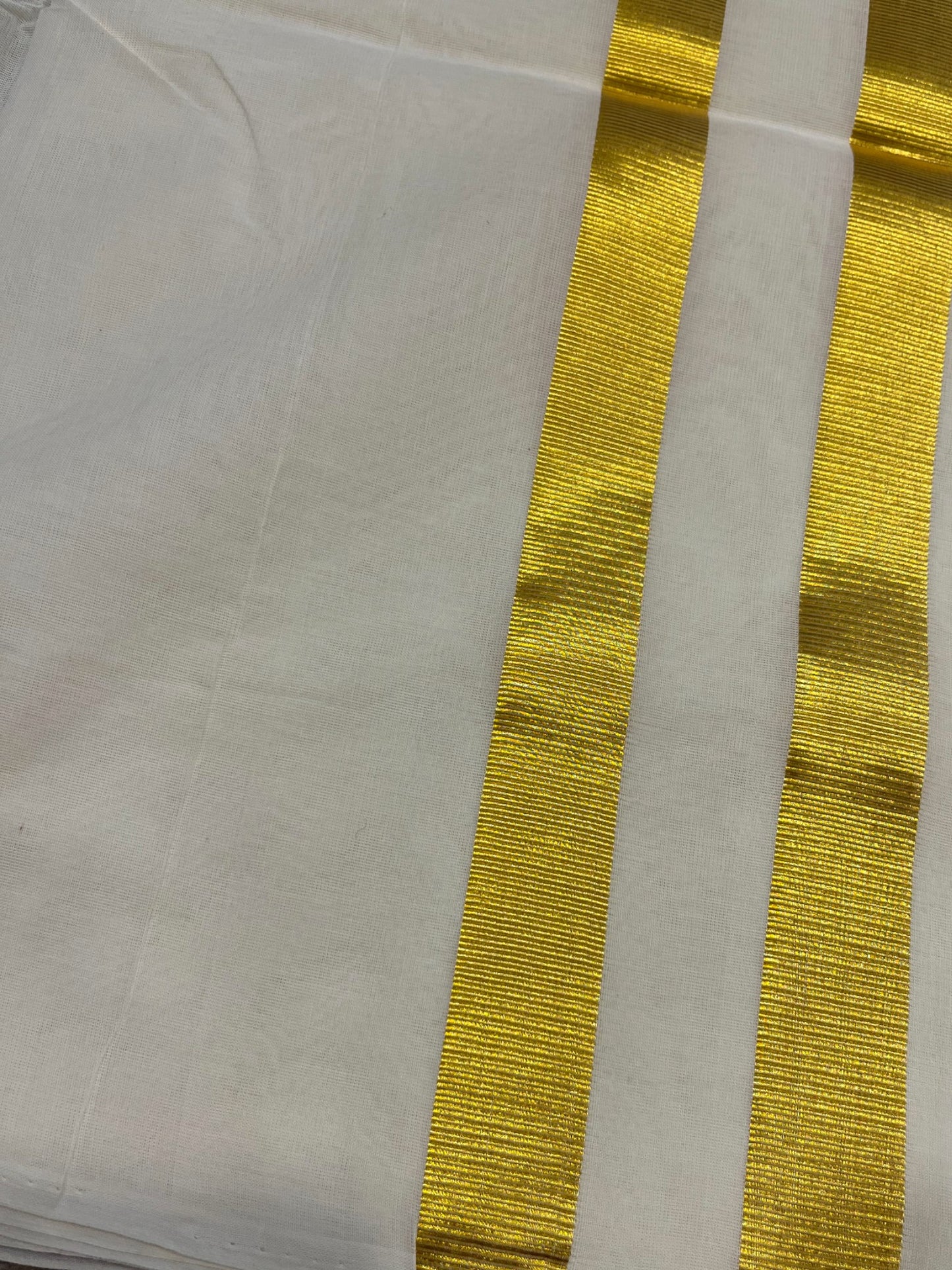 Southloom Premium Handloom Cotton Churidar Salwar Material with Kasavu Woven Design (include Lines Shawl / Dupatta)