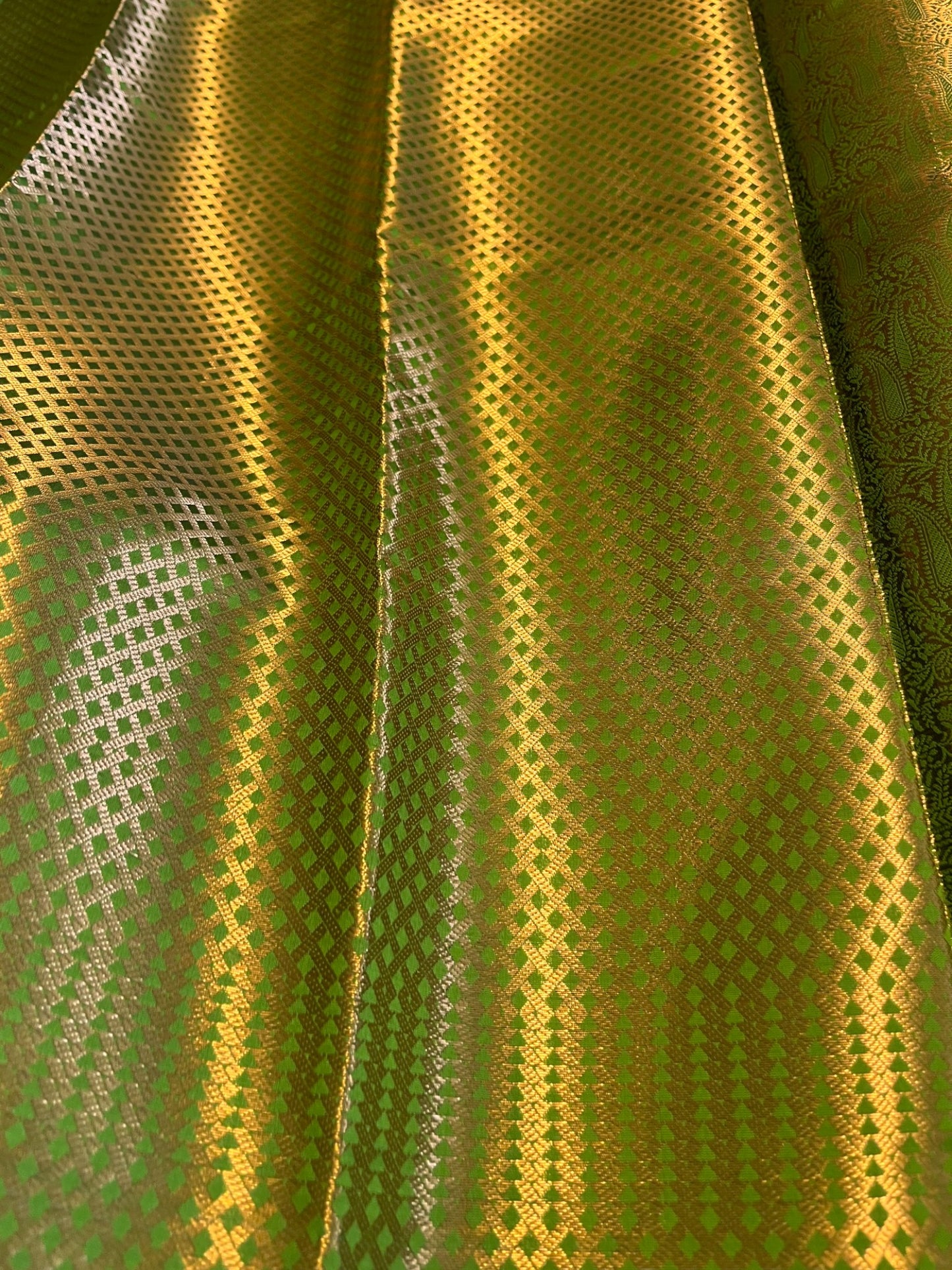 Southloom Premium Semi Silk Zari Work Brocade Saree in Bridal Green with Matching Pallu