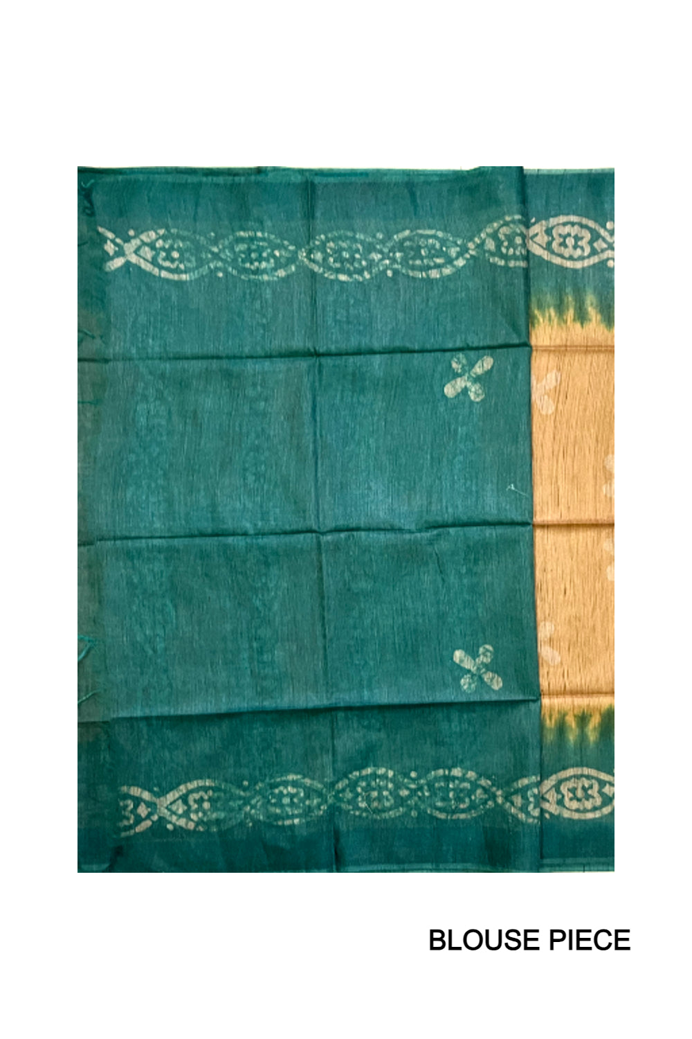 Southloom Cotton Brown Green Saree with Baswara Prints on Body and Pallu