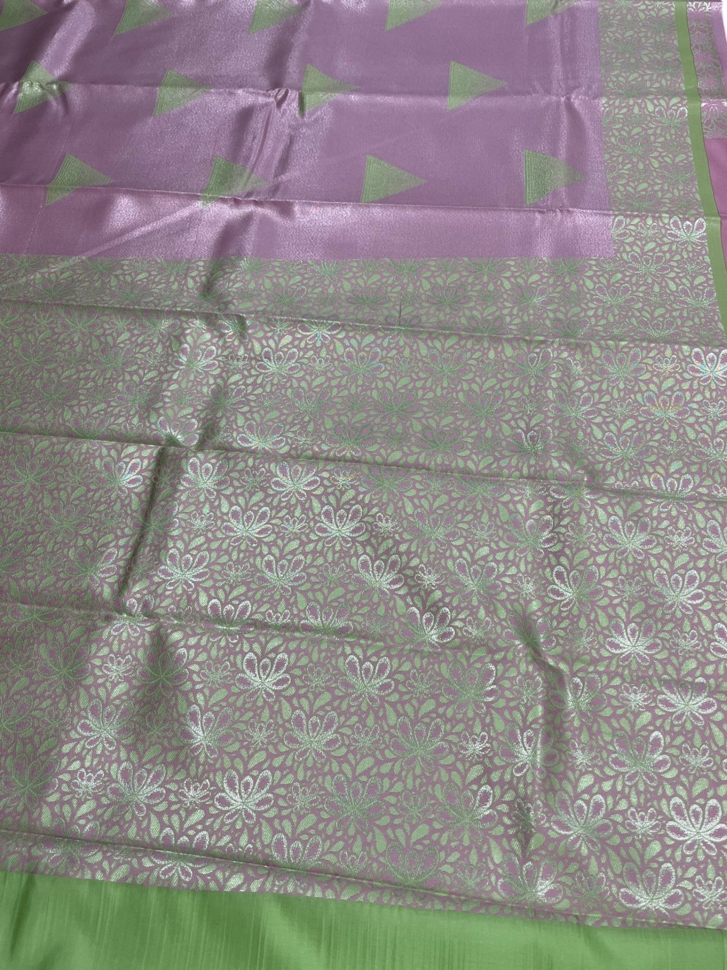 Southloom Tissue Silk Saree with Woven Work on Body and Borders