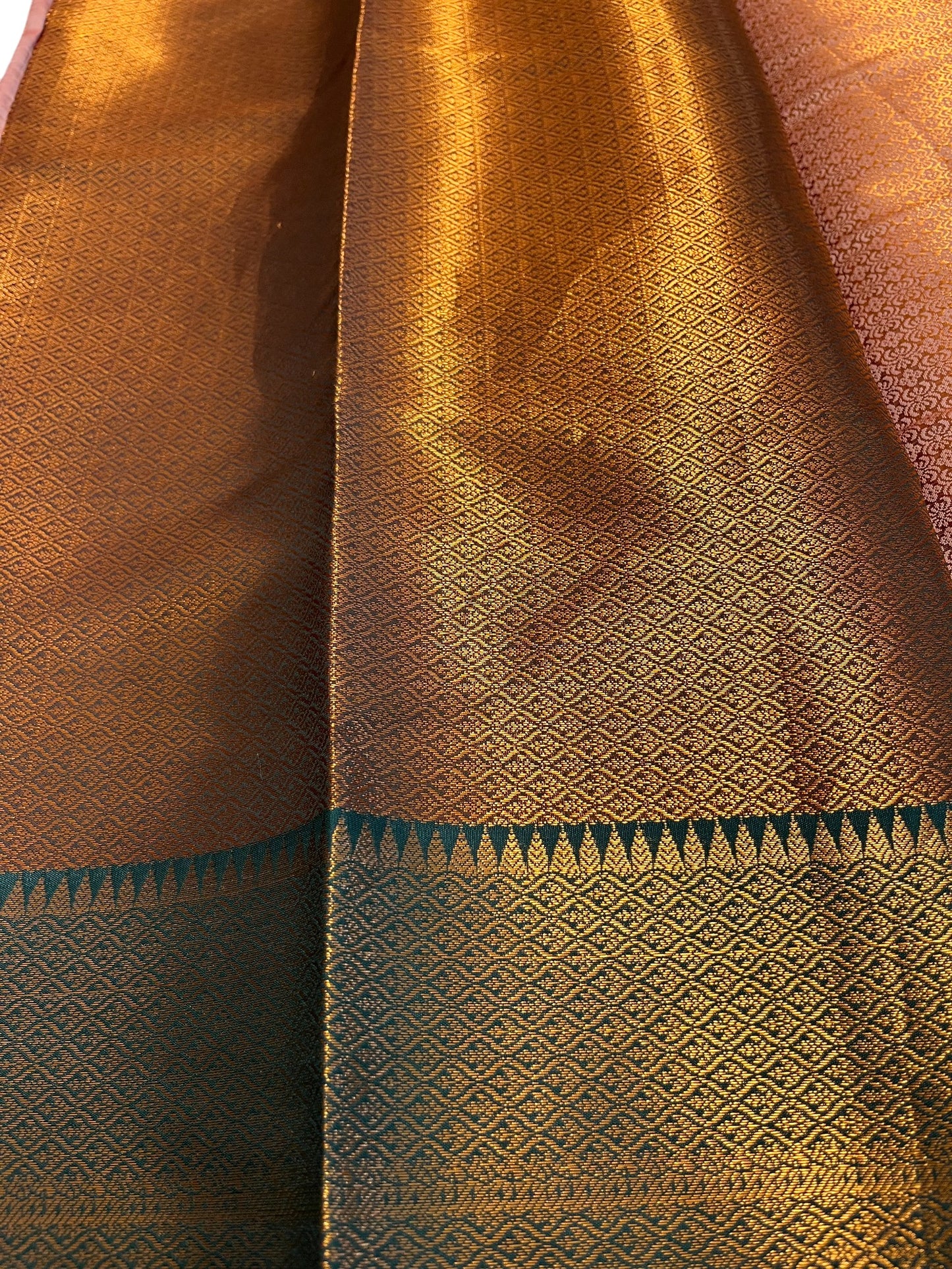 Southloom Premium Semi Silk Zari Work Brocade Saree in Bridal Peach with Matching Pallu