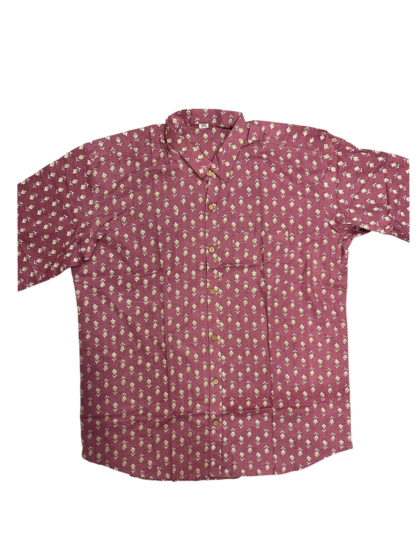 Southloom Jaipur Pure Cotton Printed Shirt For Men (3XL)