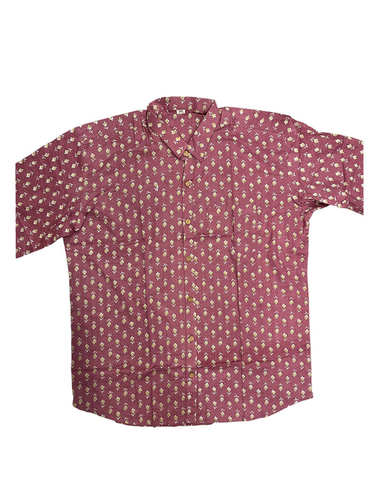 Southloom Jaipur Pure Cotton Printed Shirt For Men (3XL)