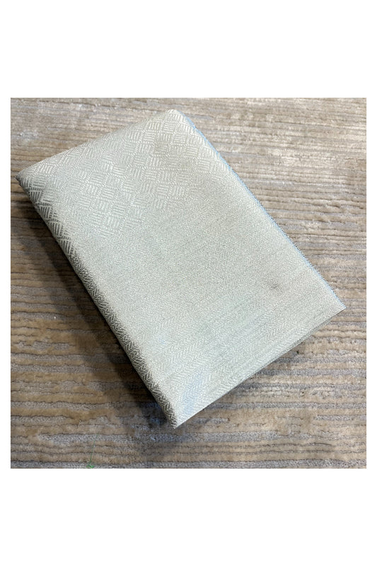 Southloom Brocade Silk Saree with Silver Zari Work in Silver Pastel Shade