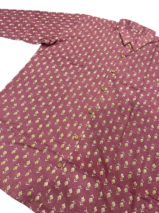 Southloom Jaipur Pure Cotton Printed Shirt For Men (3XL)