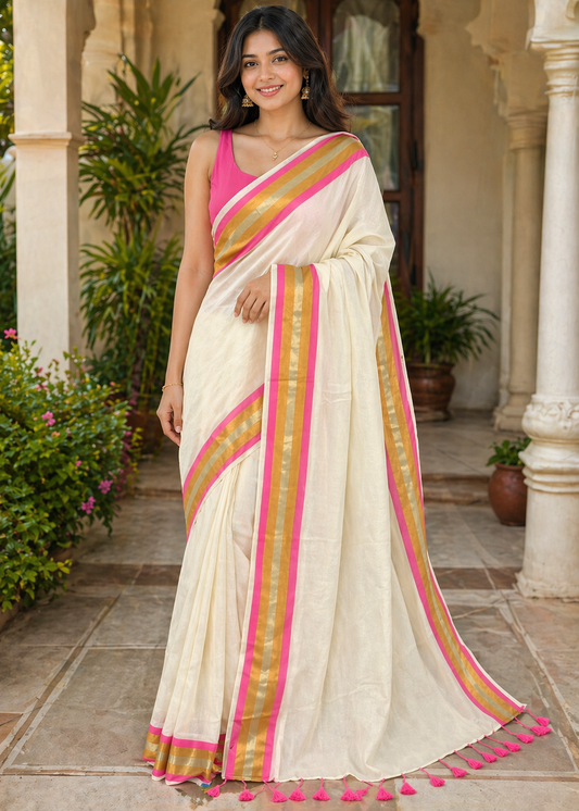Kerala Mul Cotton Soft Fabric Saree SL215