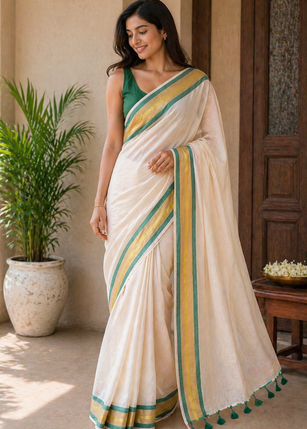 Kerala Mul Cotton Soft Fabric Saree SL215