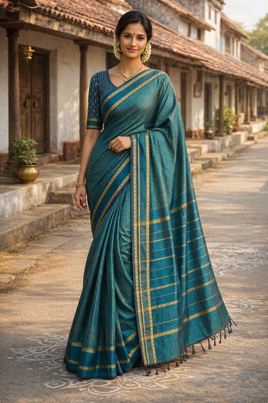 Turquoise Colour  Kalyani Cotton SL236