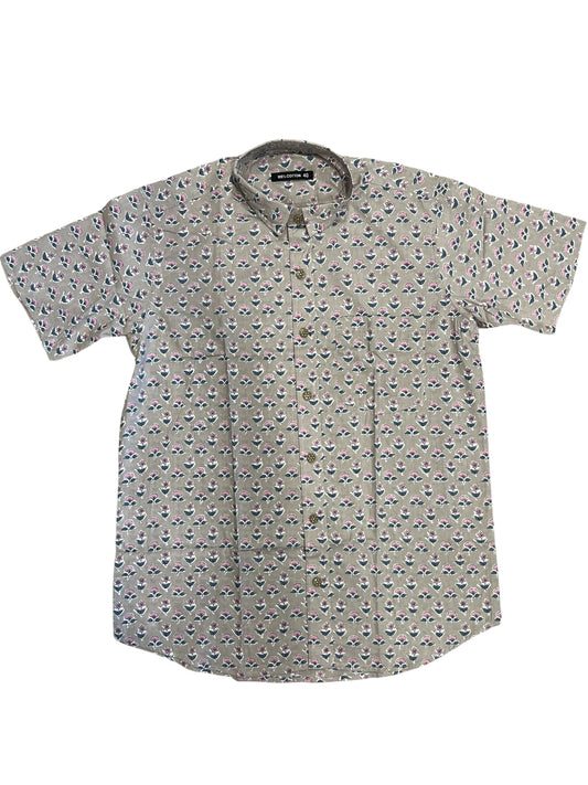 Southloom Jaipur Pure Cotton Printed Shirt For Men (Large)