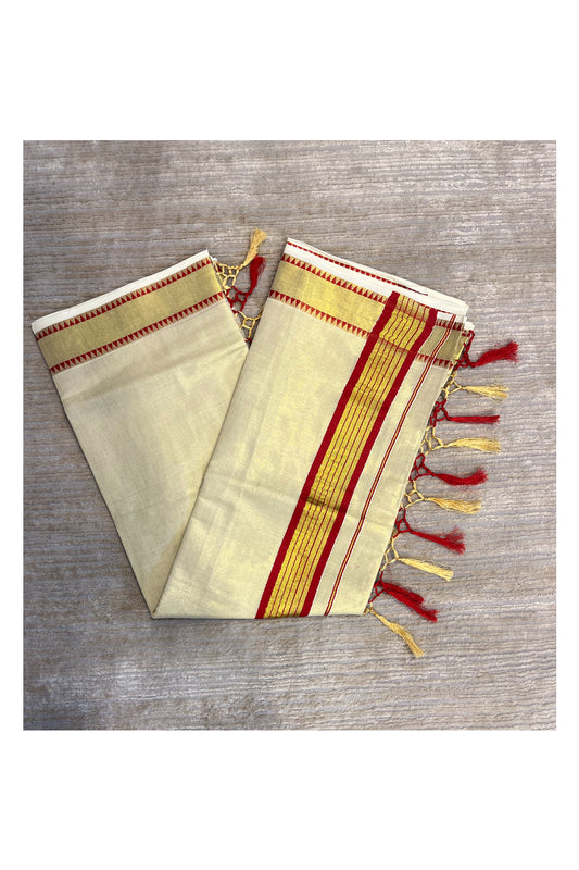 Southloom Kerala Tissue Kasavu Saree