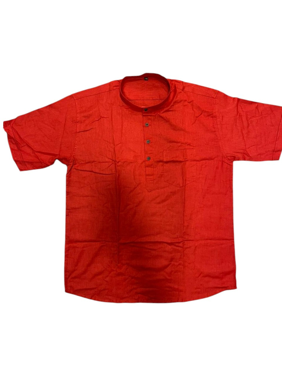Southloom Red Short Cotton Kurta Shirt for Men