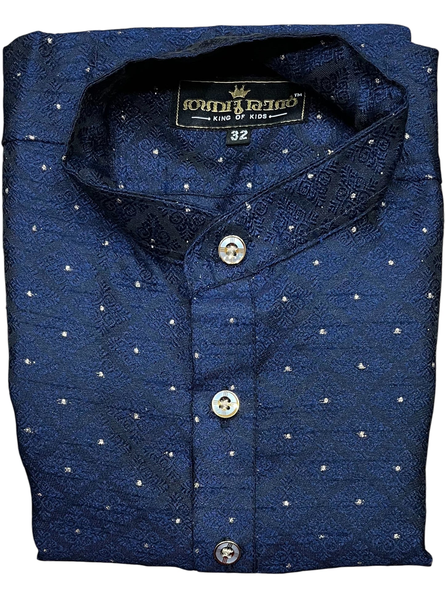 Southloom Semi Silk Short Kurta for Kids in Blue Colour