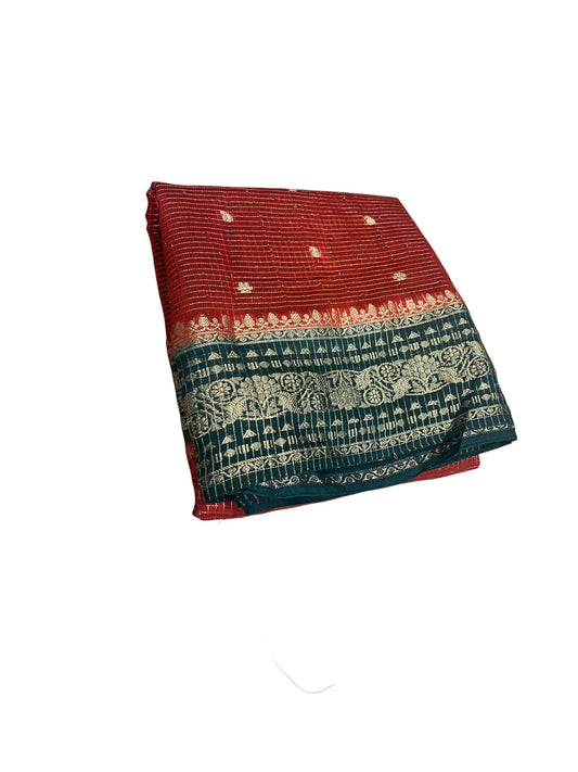Southloom Banarasi Semi Silk Saree with Woven Work on Body( Red)