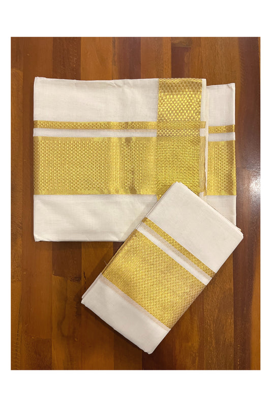 Southloom Premium Handloom Single Set Mundu with Paa Neythu Kasavu Design Border 2.80 Mtrs