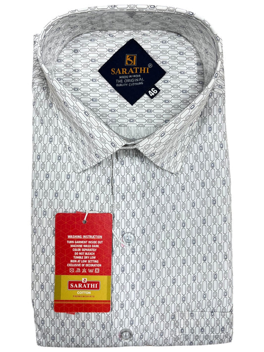 Southloom Pure Cotton Gray Printed Shirt SLSHIRT 46 HS