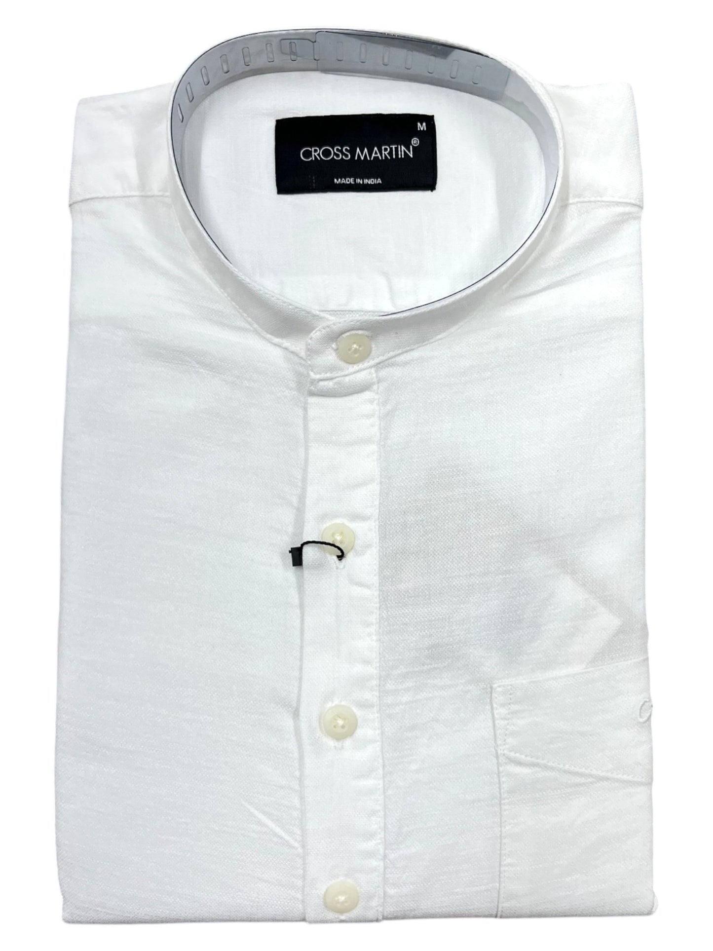 Southloom Pure White Short Cotton Kurta Shirt for Men