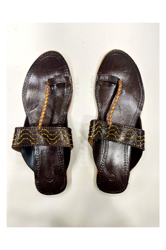 Southloom Jaipur Ethnic Handmade One Toe Kolhapuri Flats